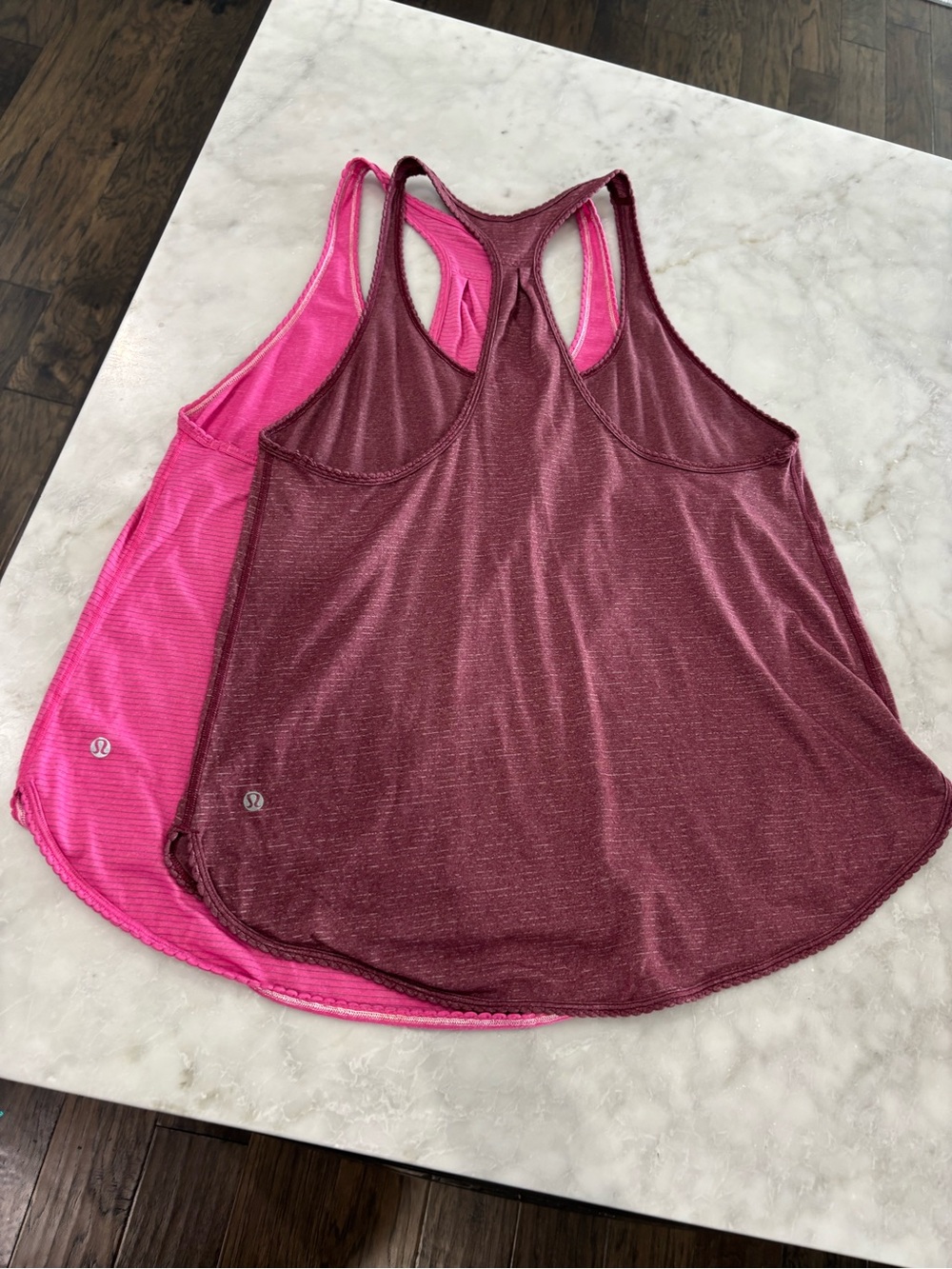 lululemon athletica Dual-Layer Racerback Tank in Hot Pink & Burgundy